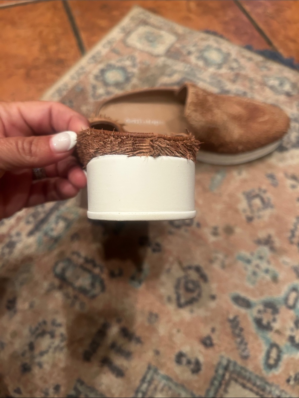 Antelope Tan Woven Slip-On Mule - Picture 8 of 13